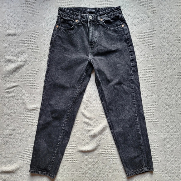 Zara , High-Rise, Mom Leg Ankle Rigid Relaxed Fit Denim Jean - Picture 1 of 10